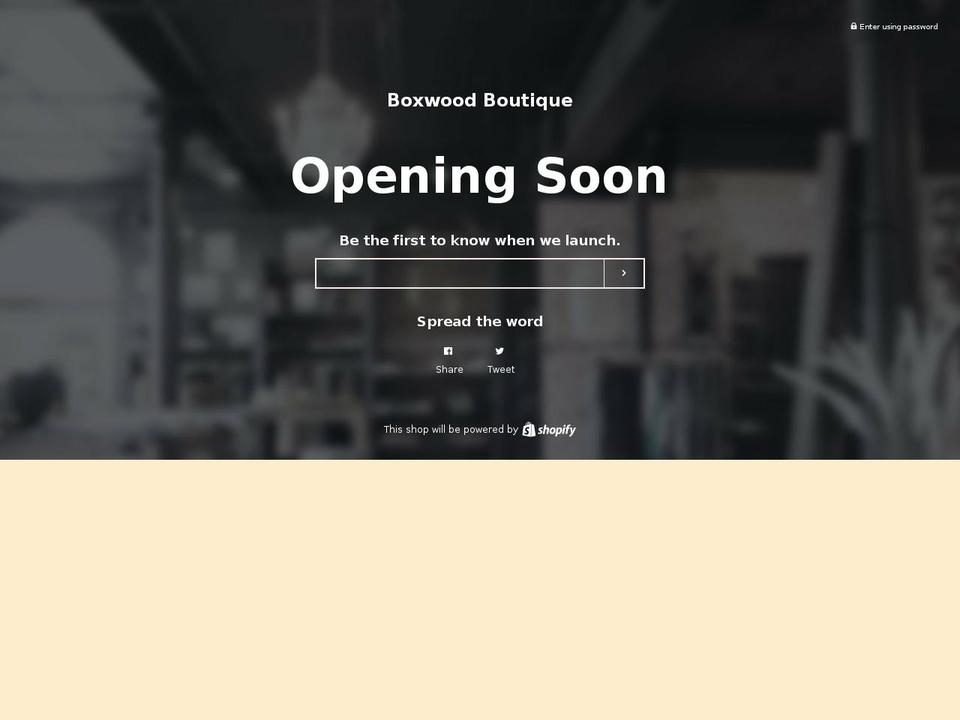 boxwoodboutique.com — Shopify storefront screenshot