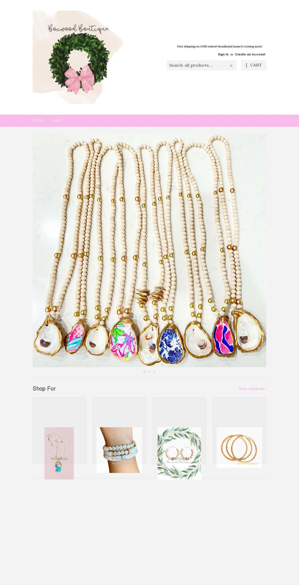 boxwoodboutiquesc.com shopify website screenshot