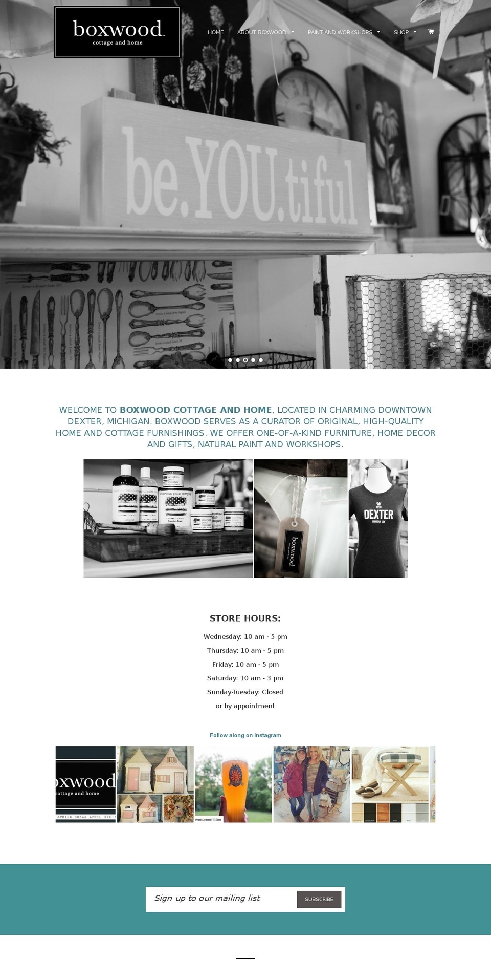 boxwoodbrand.com shopify website screenshot