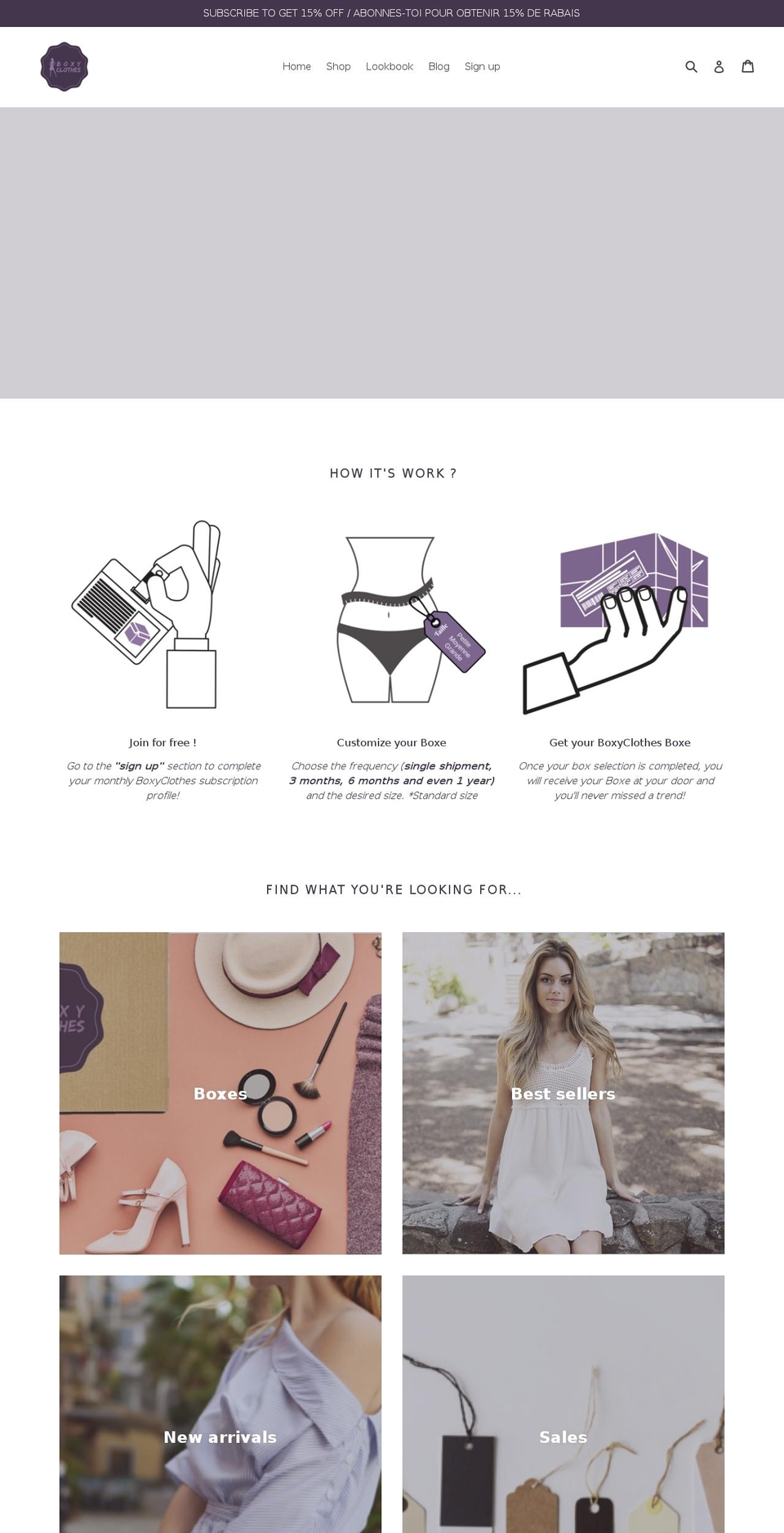 boxyclothes.com — Shopify storefront screenshot
