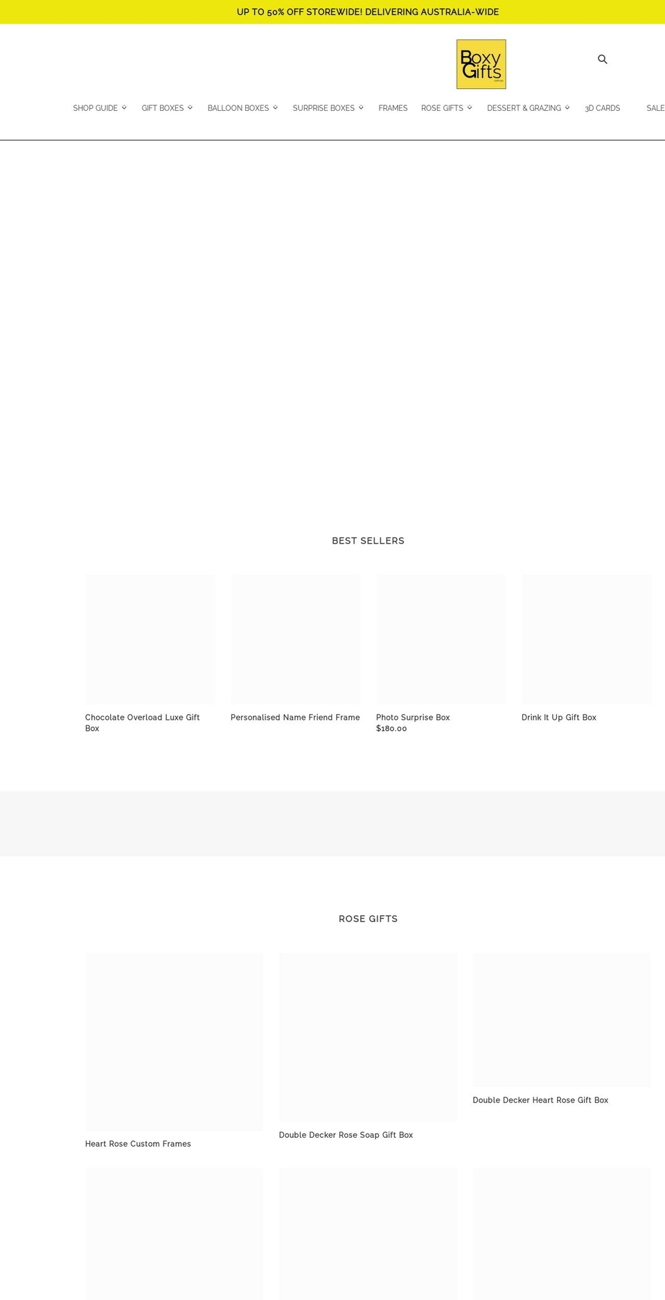 boxygifts.com.au shopify website screenshot