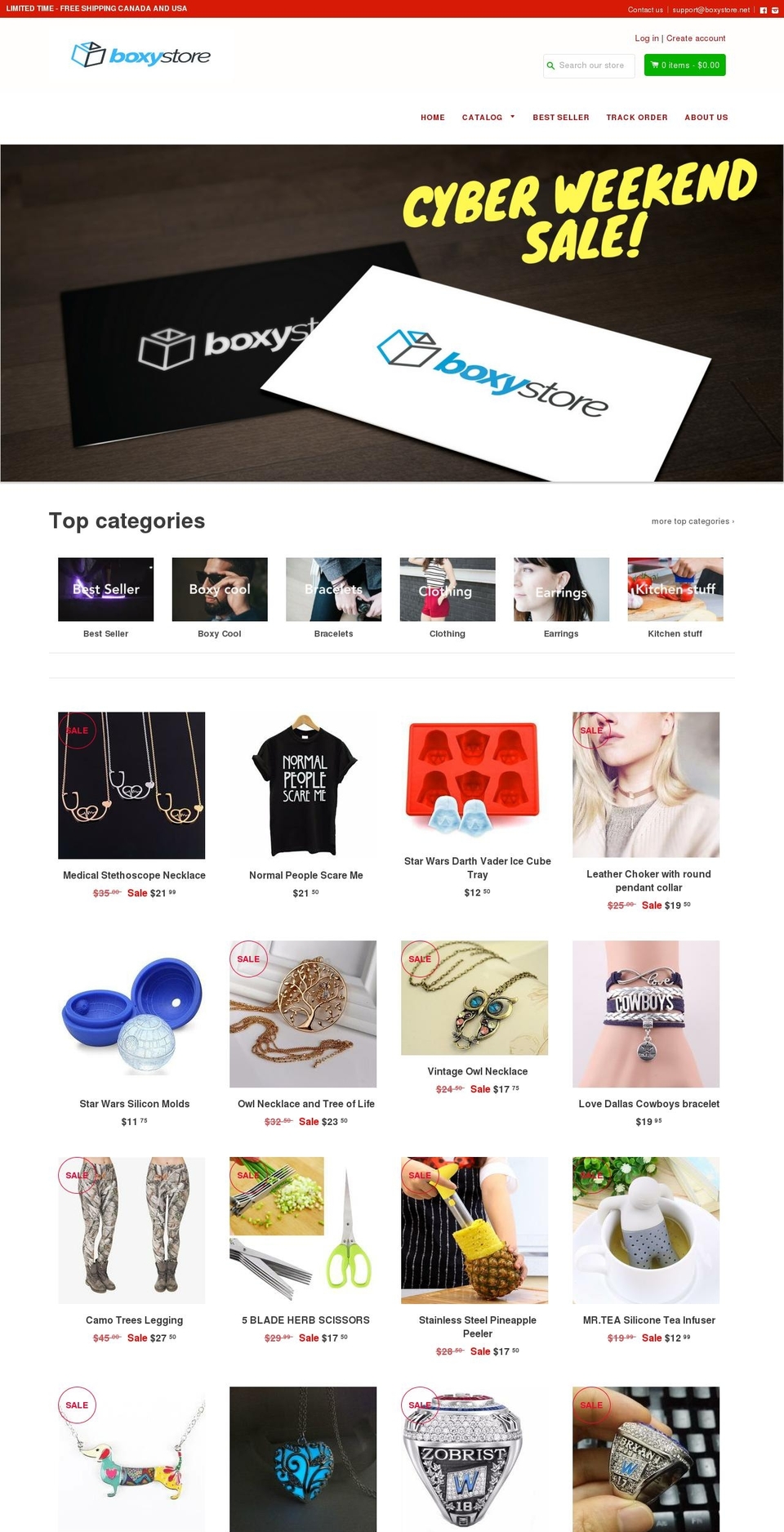 boxystore.net shopify website screenshot
