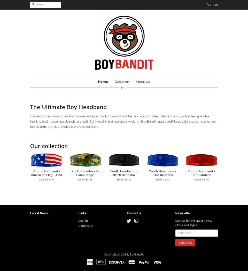 boybandit.com — Shopify storefront screenshot