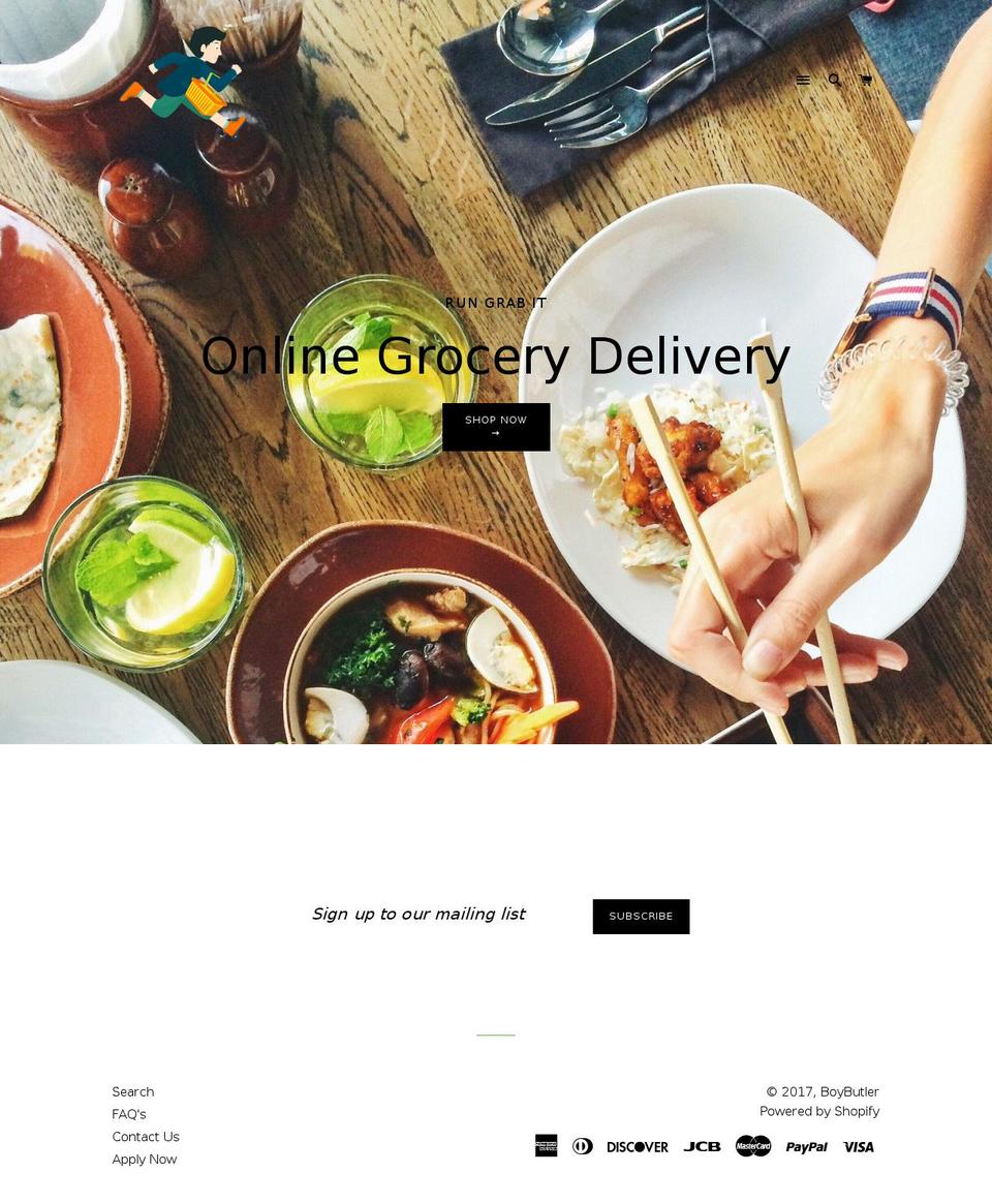 boybutler.com shopify website screenshot