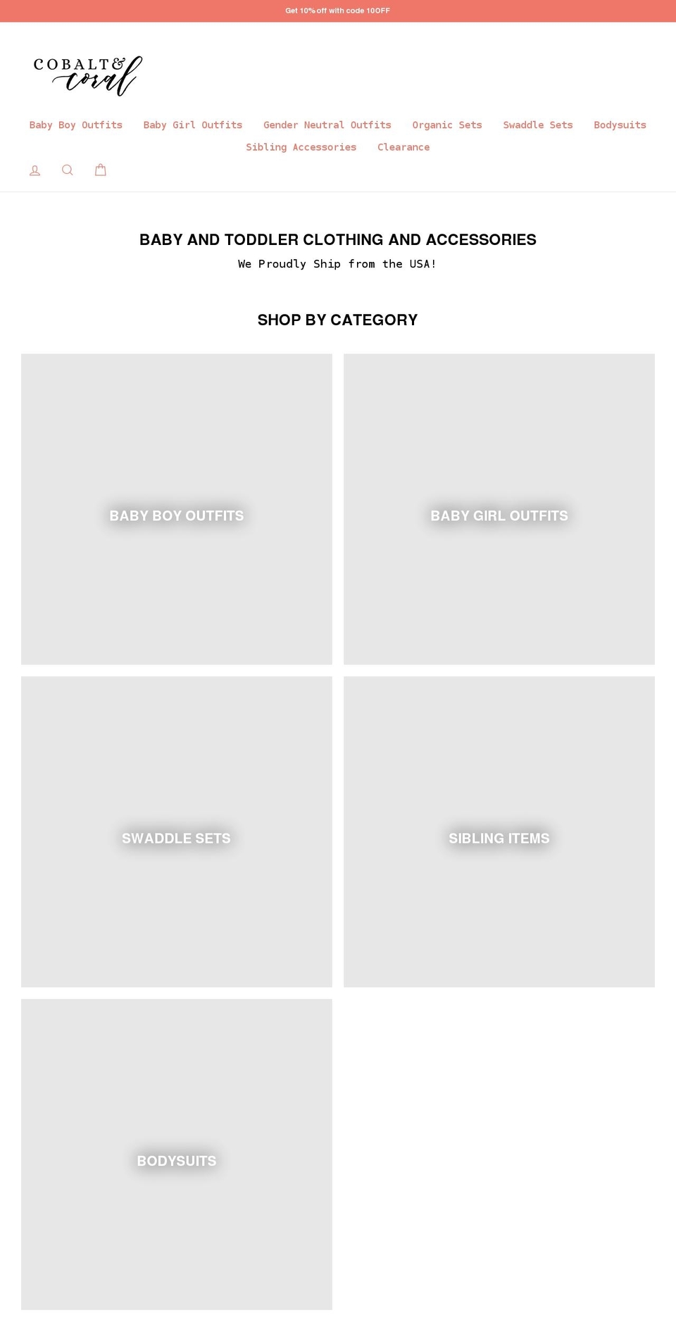 boycominghomeoutfits.com — Shopify storefront screenshot