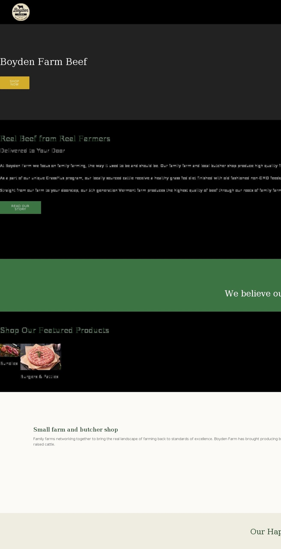 boydenbeef.com shopify website screenshot