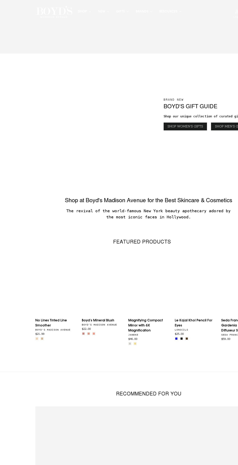 Helen Shopify theme site example boydsmadisonave.com