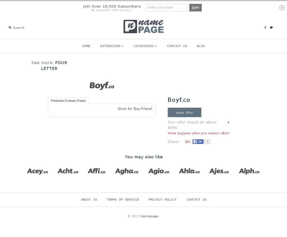 boyf.co shopify website screenshot