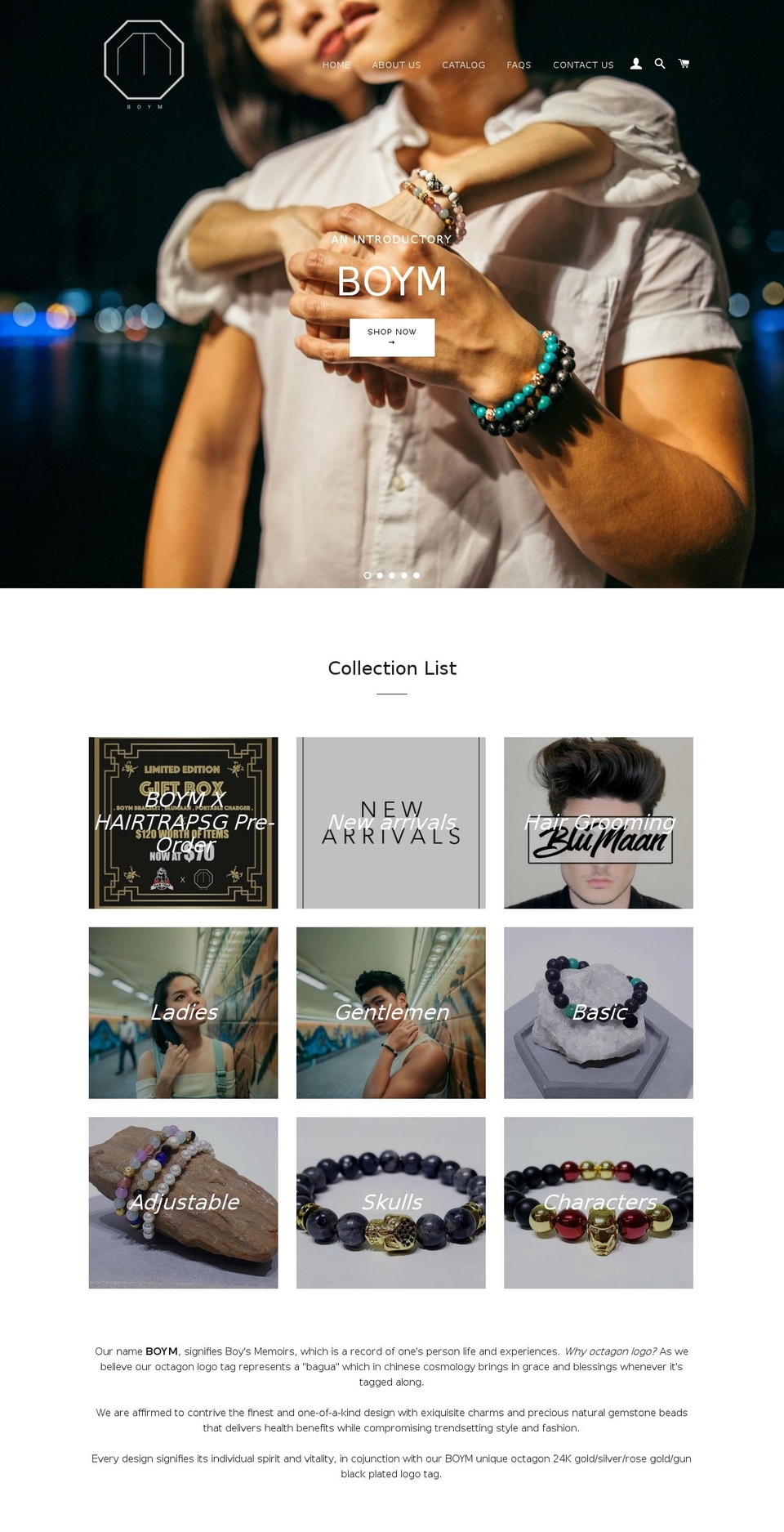 boymofficial.com — Shopify storefront screenshot