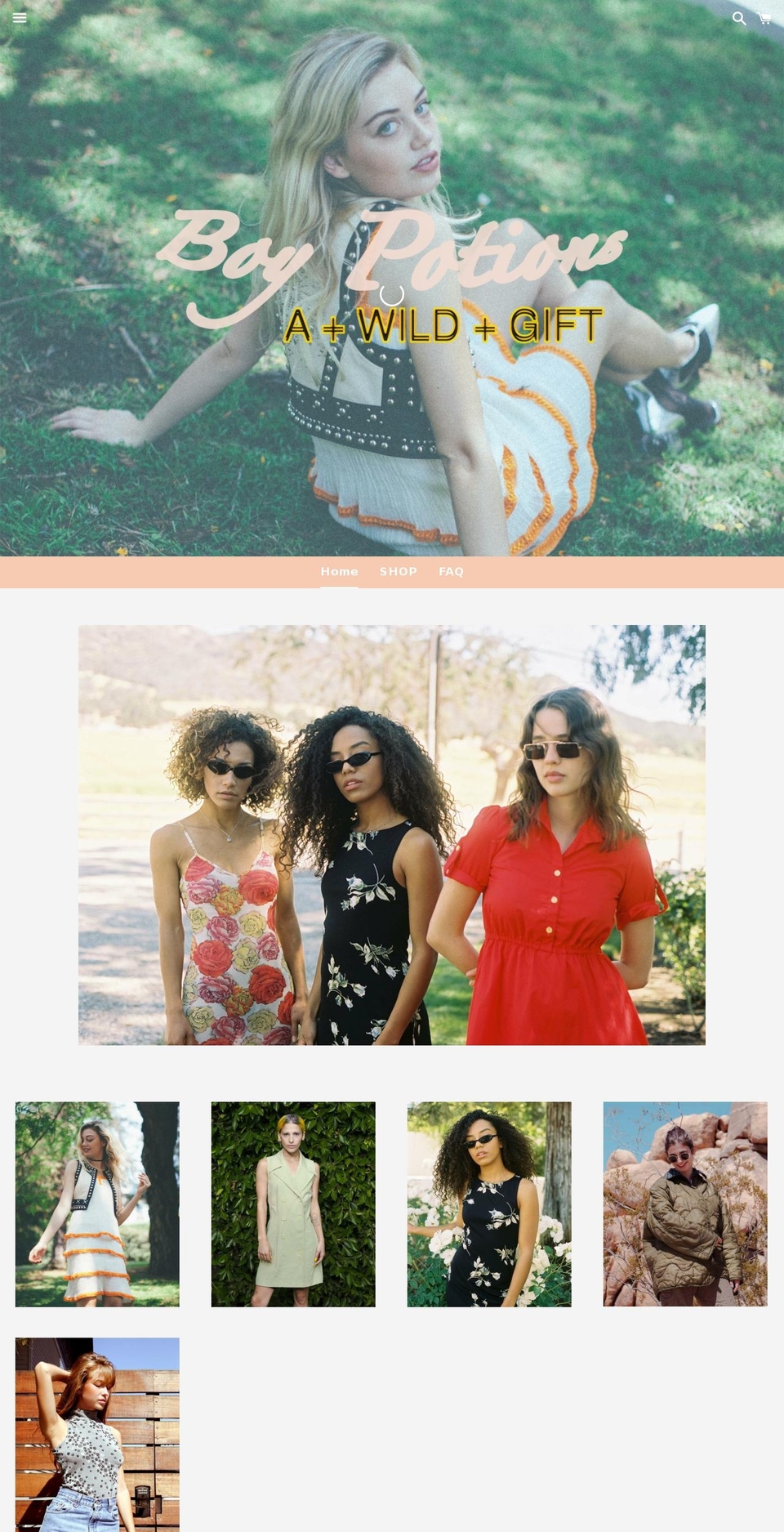 boypotions.com shopify website screenshot