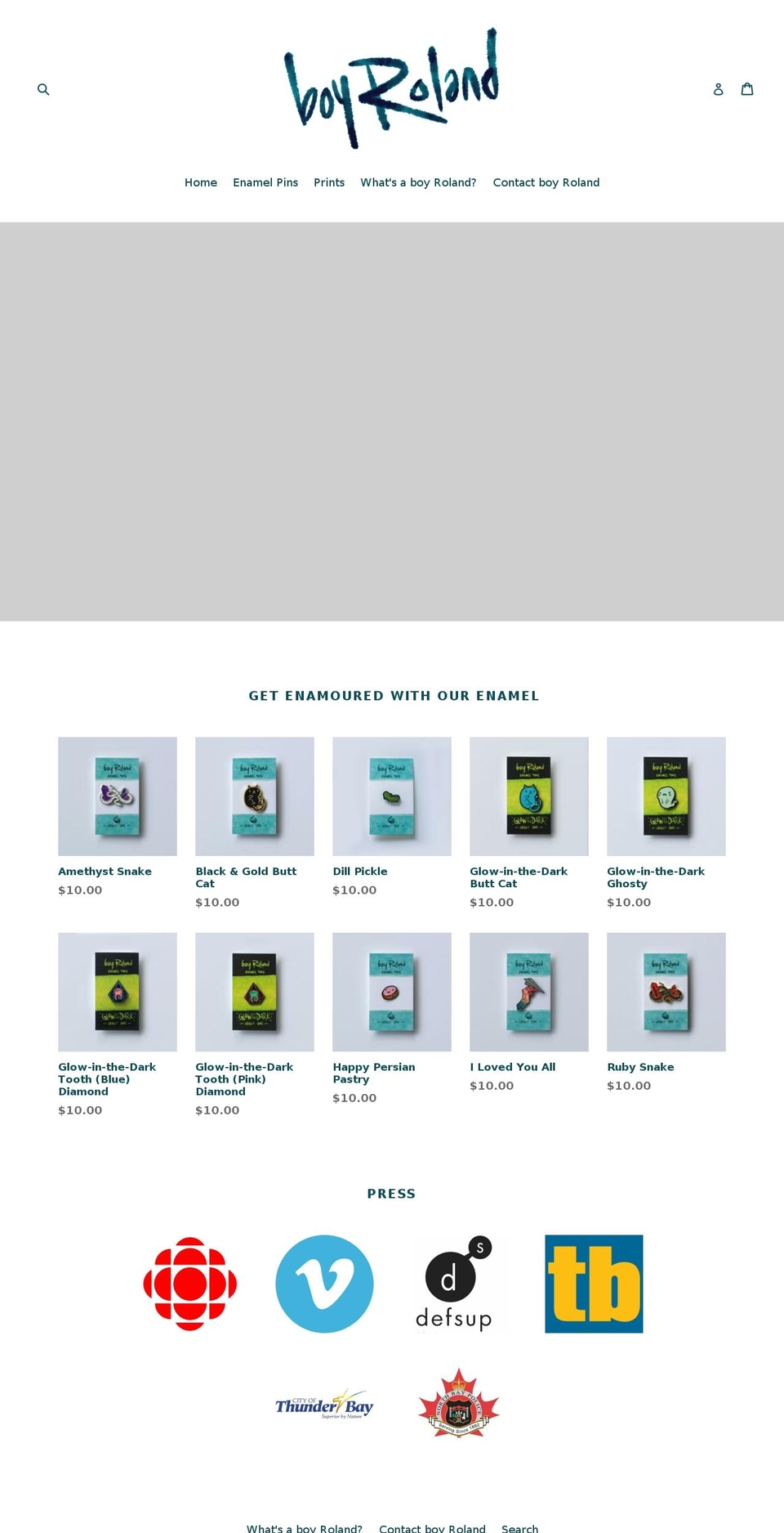 boyroland.com — Shopify storefront screenshot