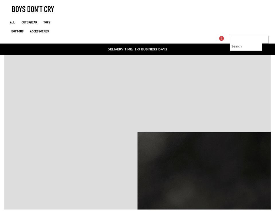 boysdontcry.eu shopify website screenshot