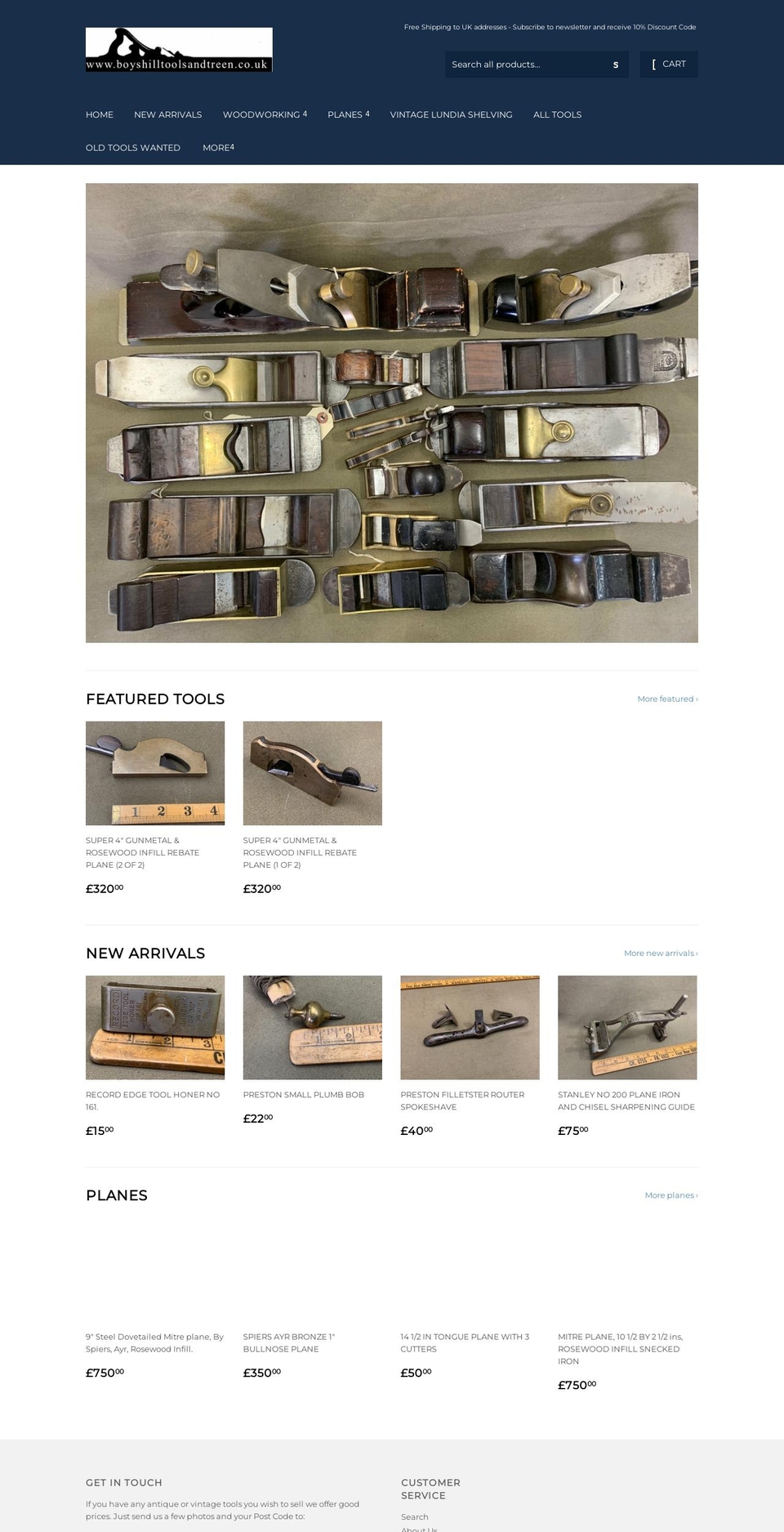 boyshilltoolsandtreen.co.uk shopify website screenshot