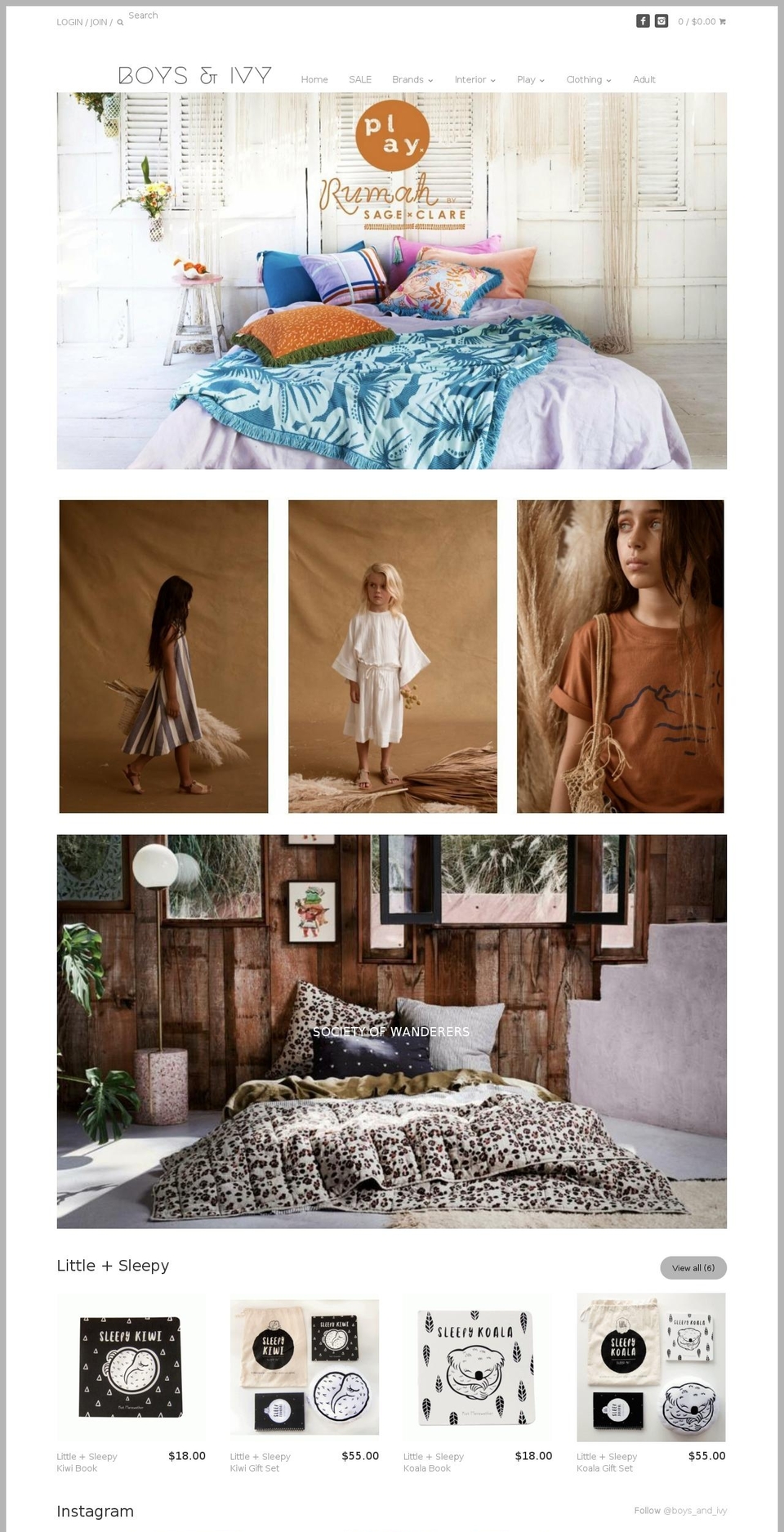 boysnivy.com — Shopify storefront screenshot