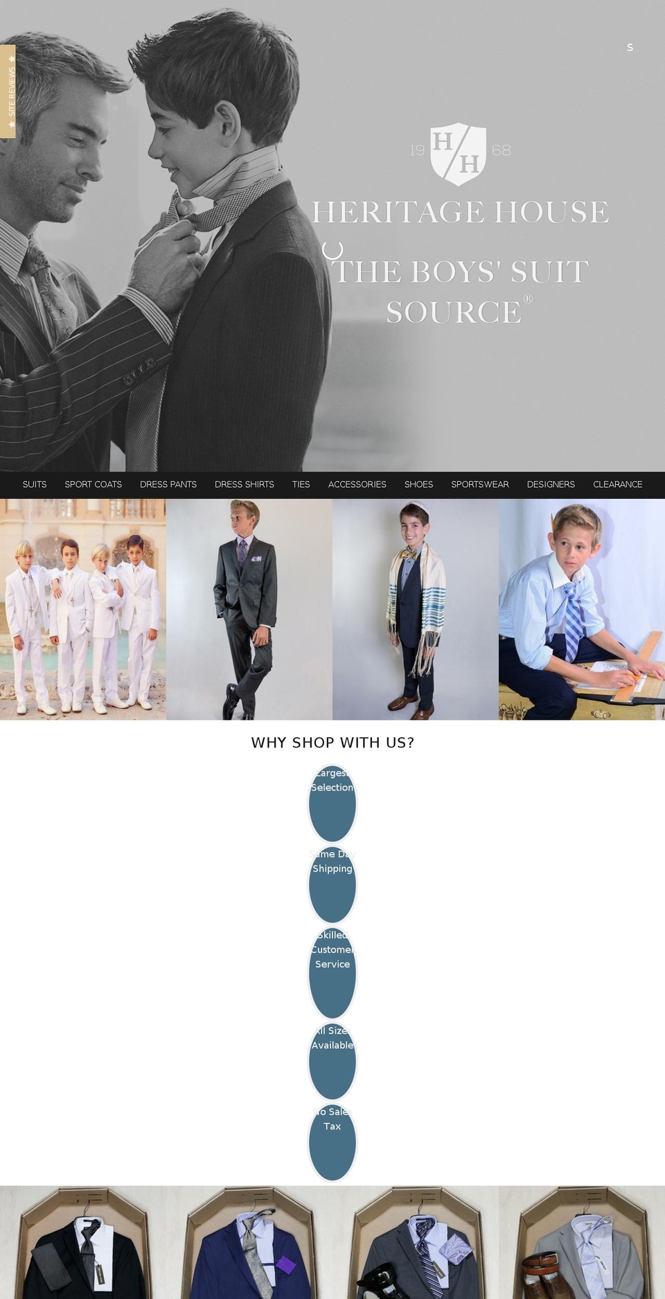 boyssuits.com shopify website screenshot
