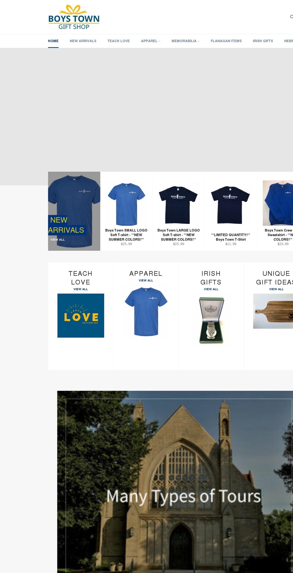 boystowngiftshop.org shopify website screenshot