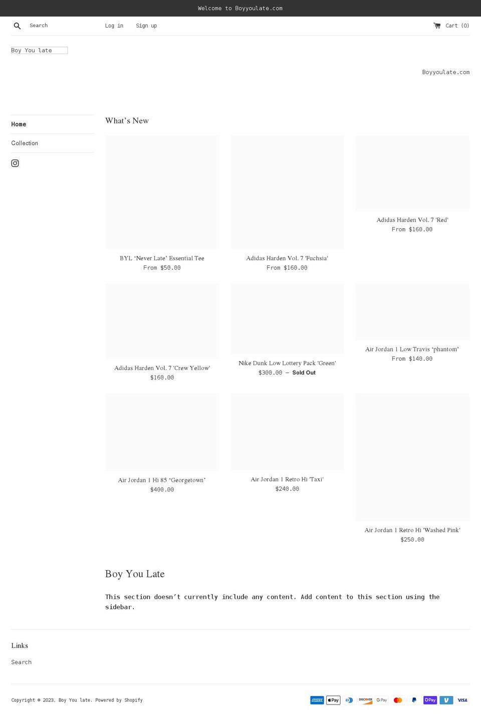 boyyoulate.com shopify website screenshot