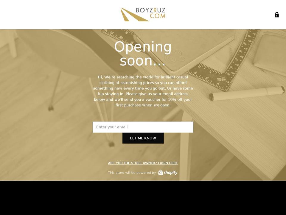 boyzruz.com — Shopify storefront screenshot