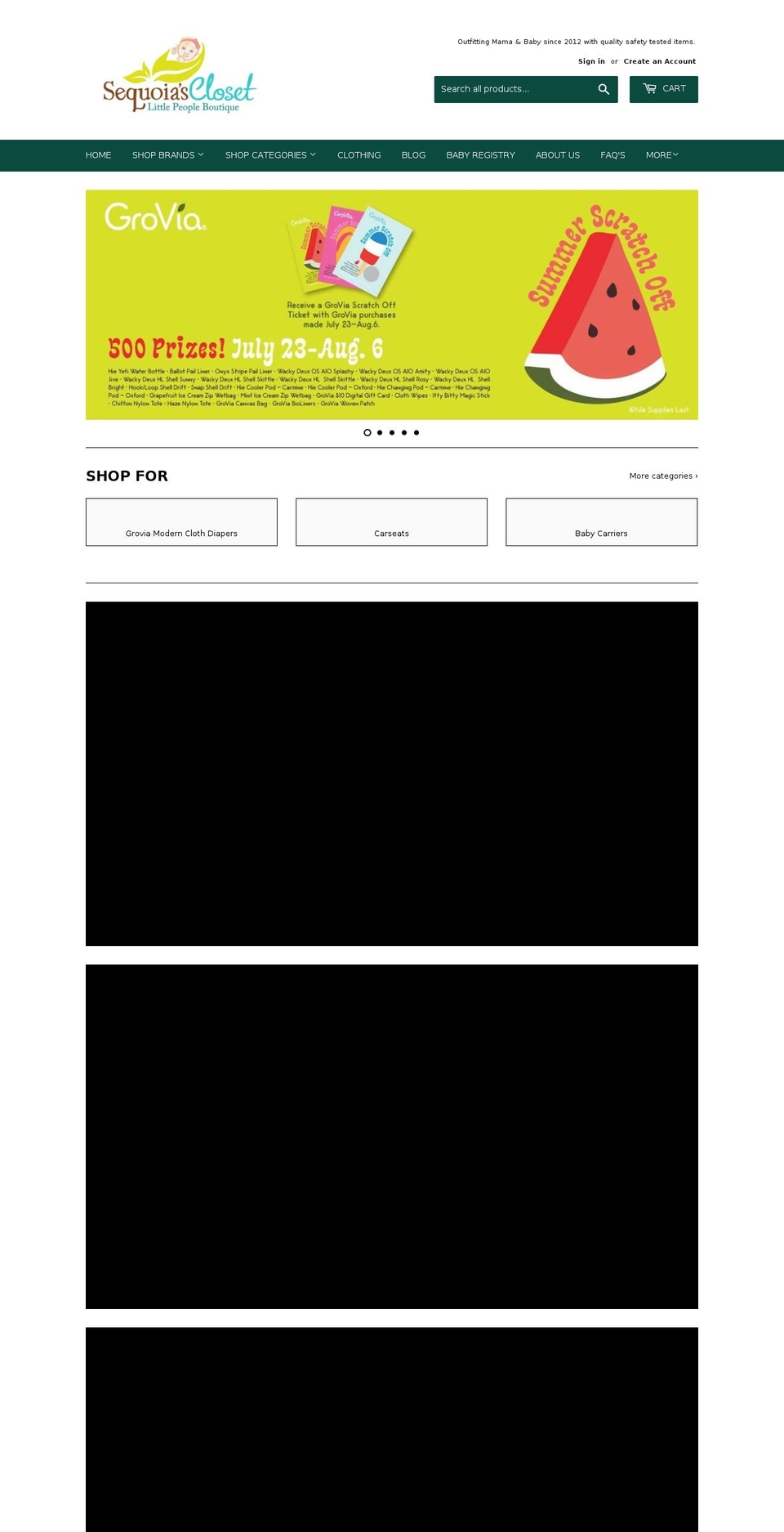 bozemanbabystore.com — Shopify storefront screenshot
