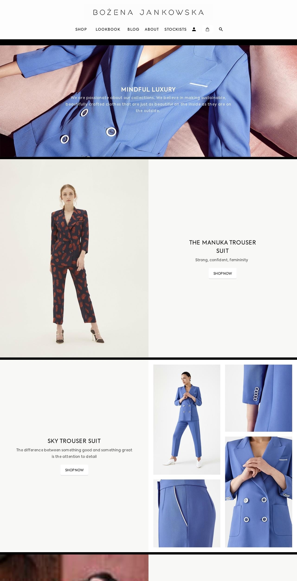 bozenajankowska.com shopify website screenshot