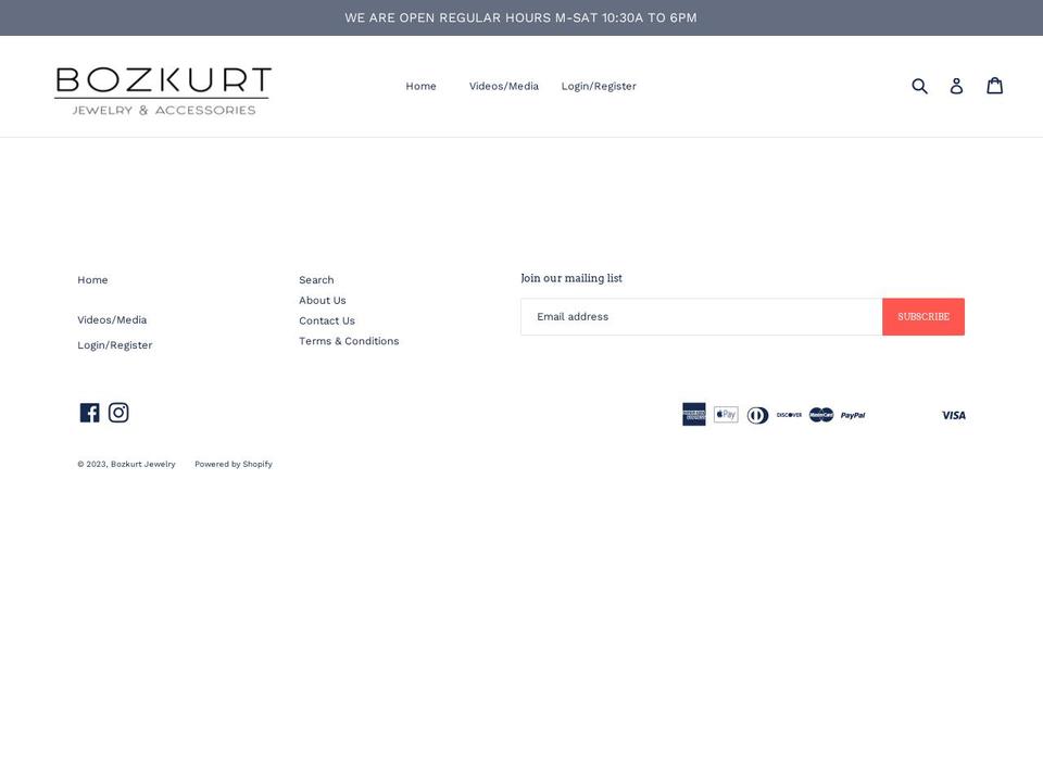 bozkurtjewelry.com shopify website screenshot