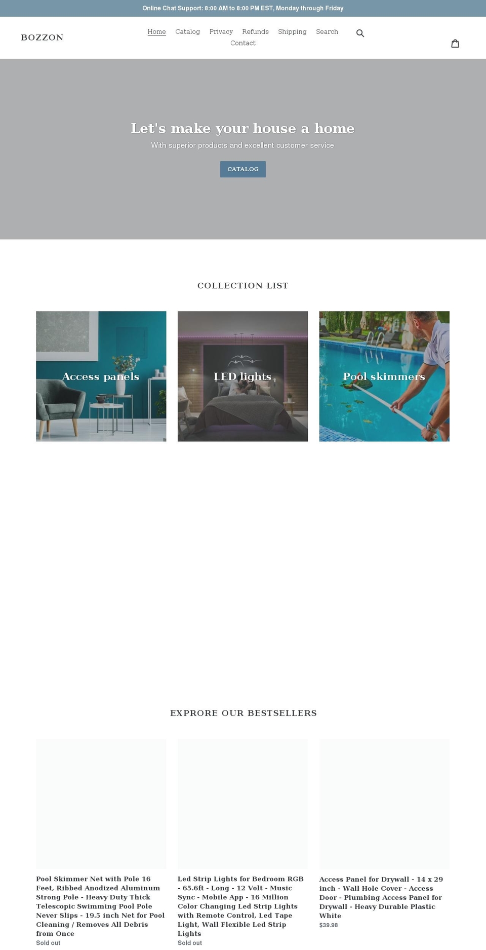 bozzon.org shopify website screenshot