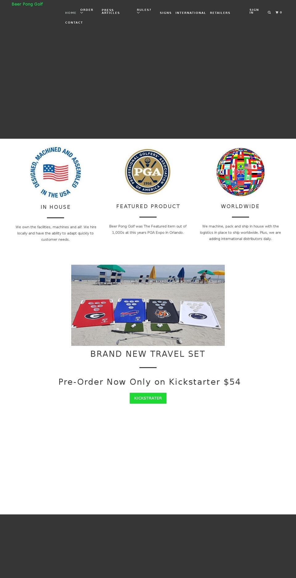 bp.golf shopify website screenshot