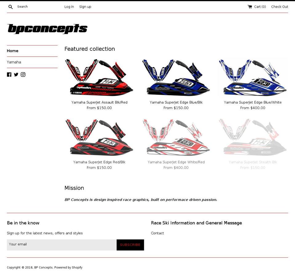 bpconcepts.com — Shopify storefront screenshot