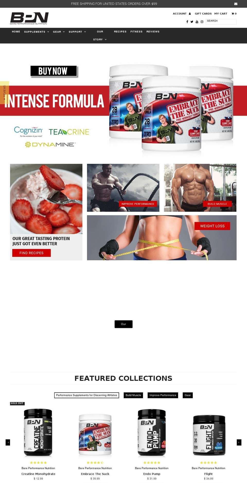 bpnsupps.com — Shopify storefront screenshot