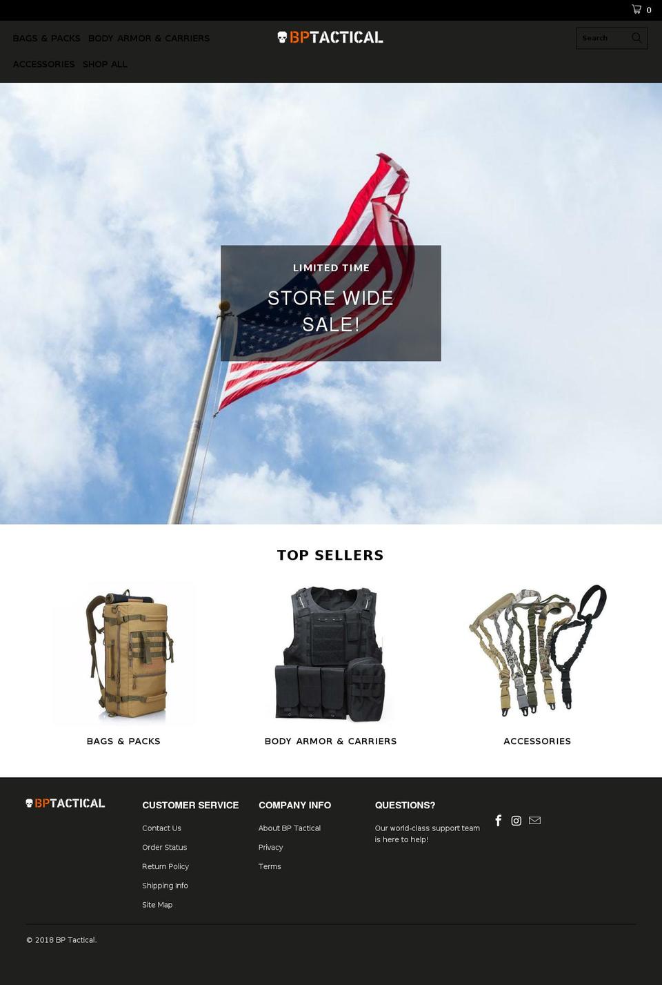 bptactical.com — Shopify storefront screenshot
