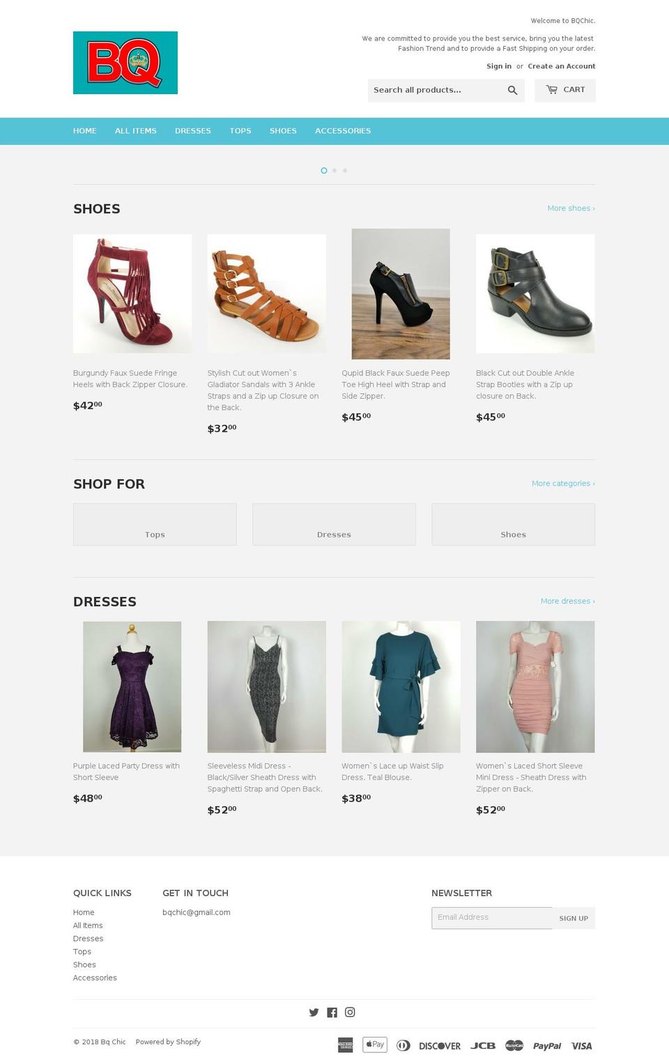 bqchic.com — Shopify storefront screenshot