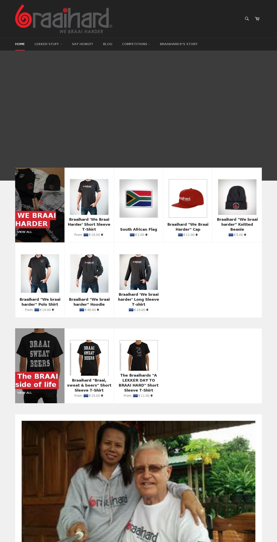 braaihard.com — Shopify storefront screenshot