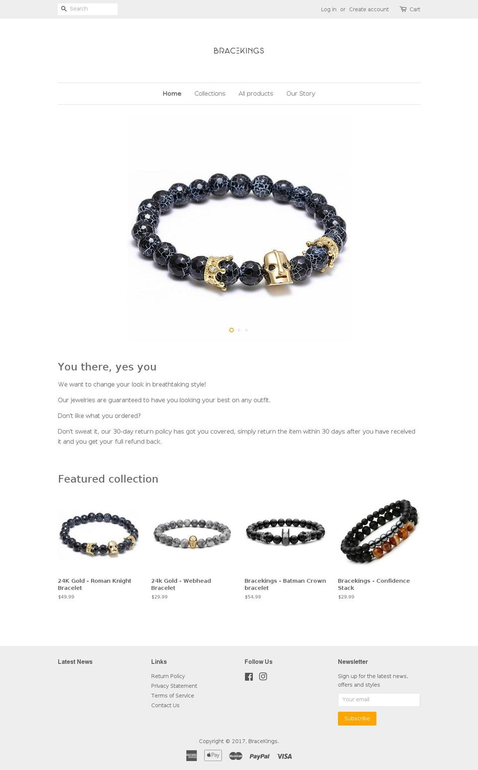 bracekings.com shopify website screenshot