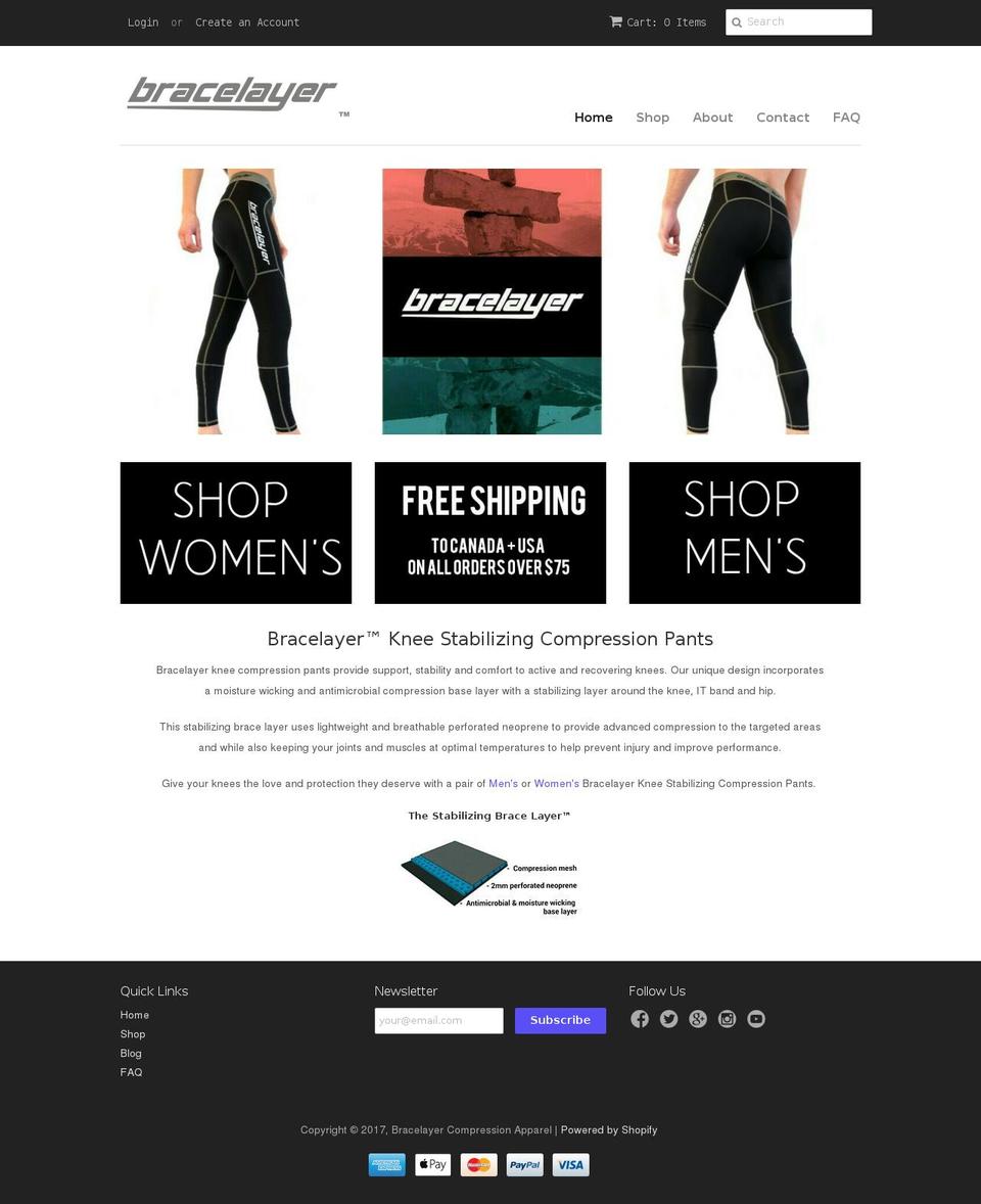 bracelayer.com shopify website screenshot