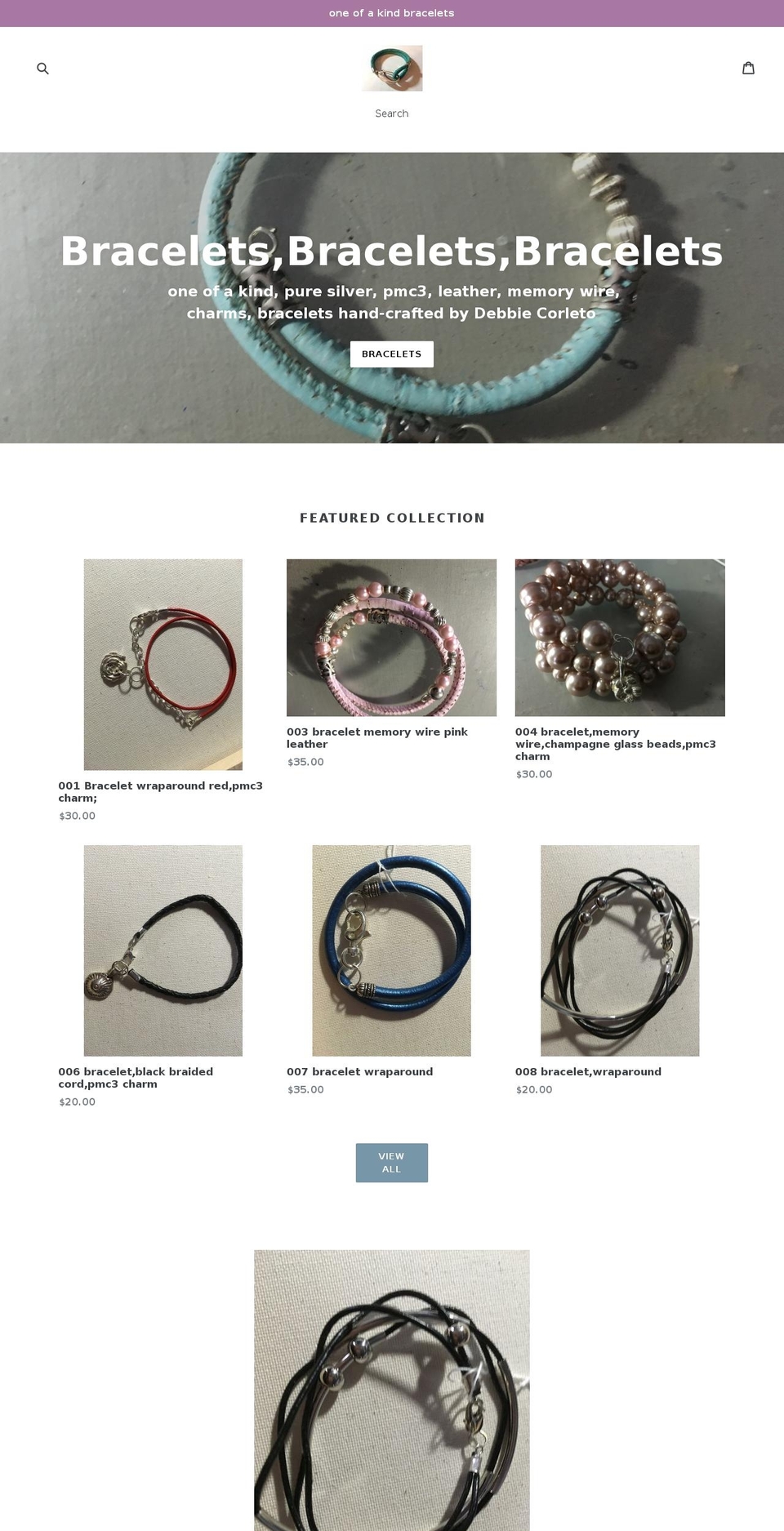 braceletsbraceletsbracelets.com — Shopify storefront screenshot