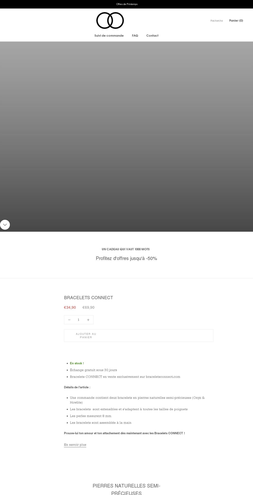 braceletsconnect.com shopify website screenshot