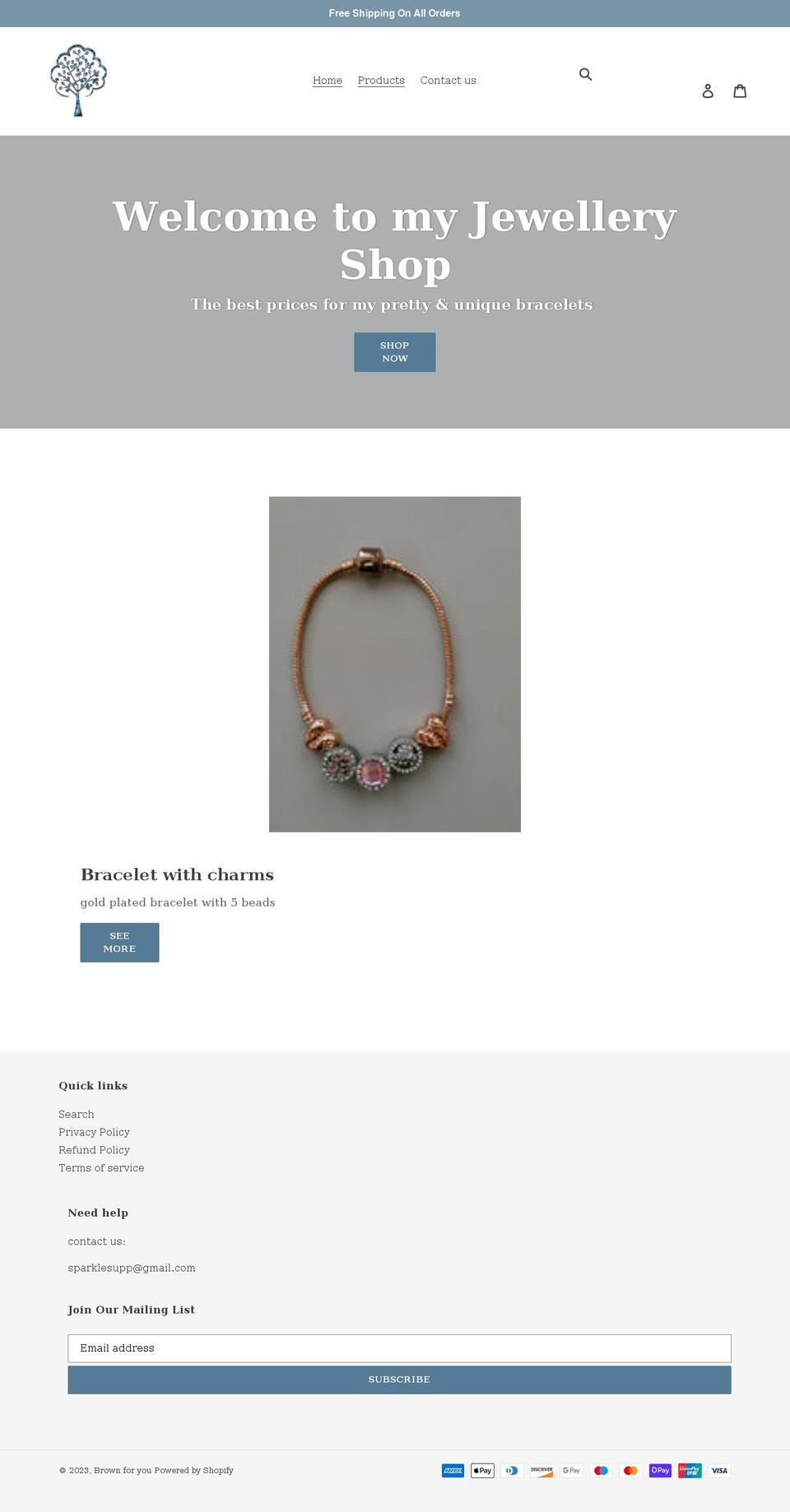 braceletsstyles.com shopify website screenshot