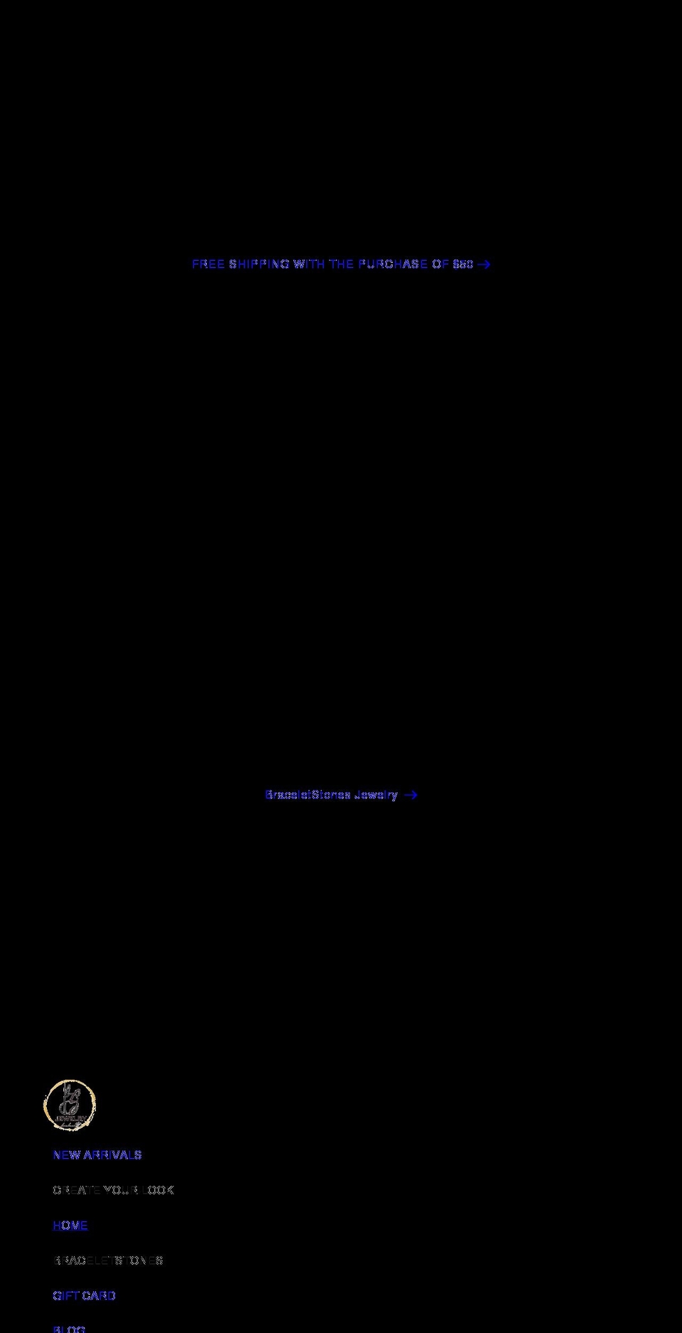 braceletstones.com shopify website screenshot