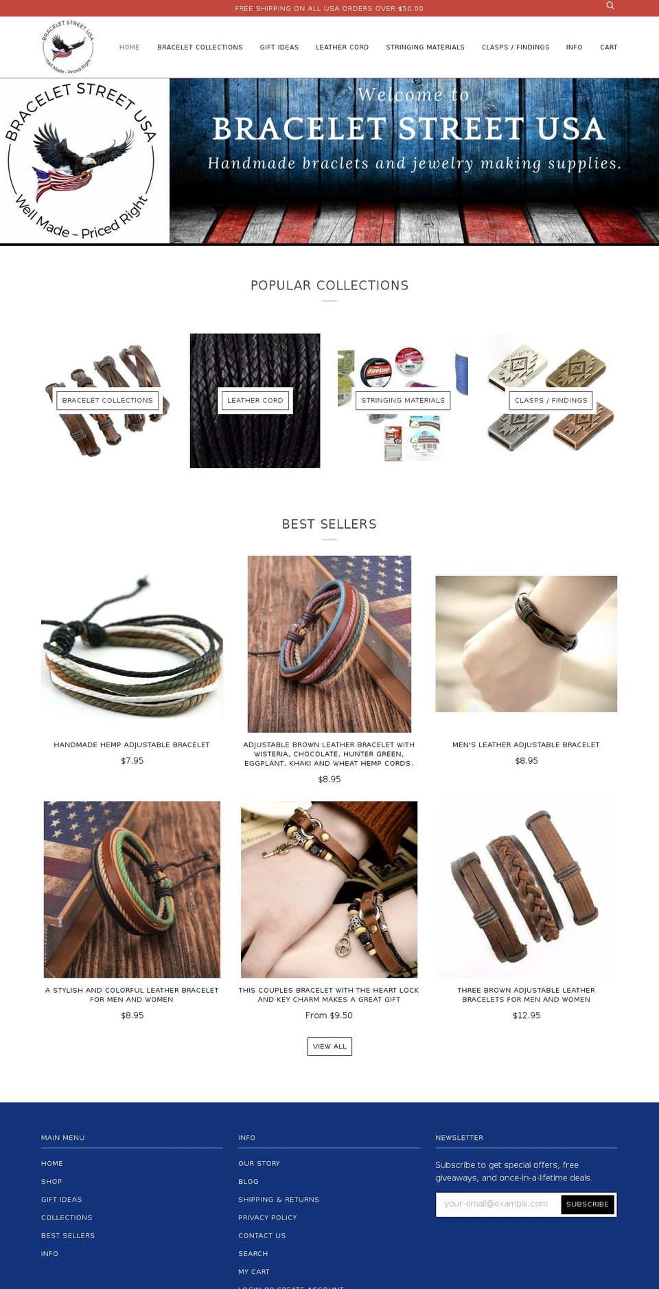 braceletstreetusa.com — Shopify storefront screenshot