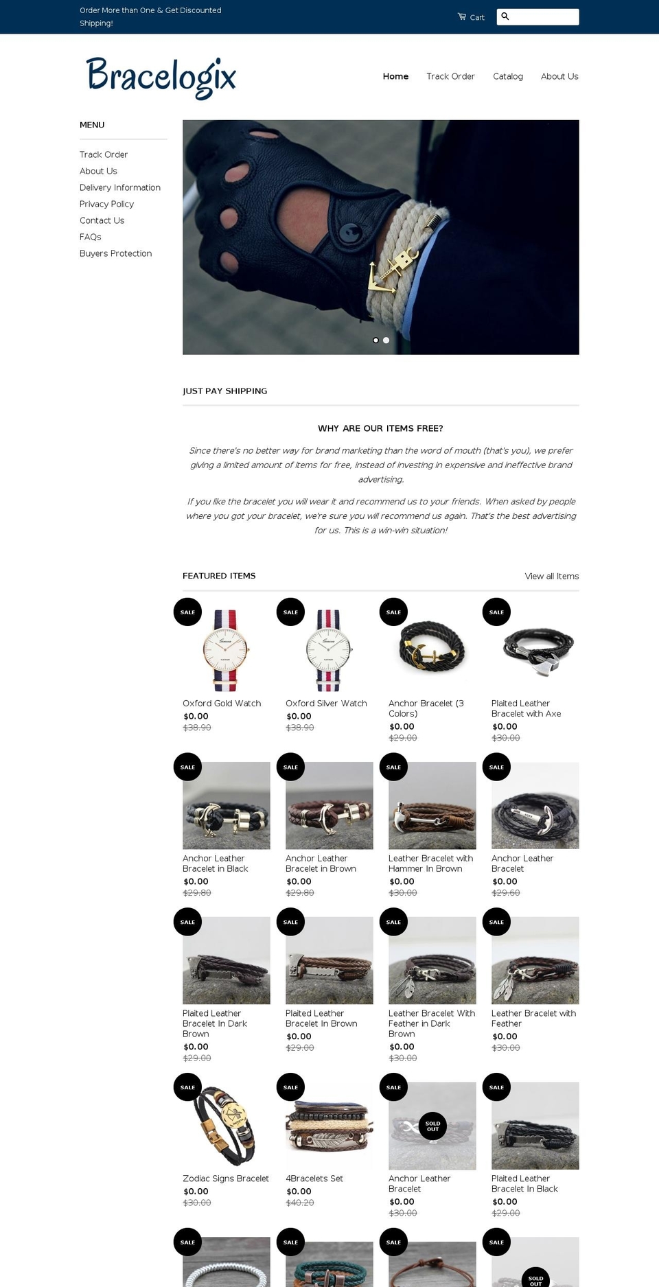 bracelogix.com shopify website screenshot