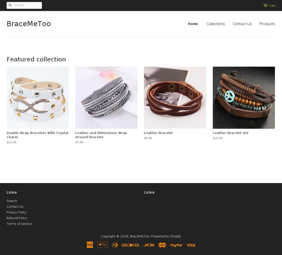 bracemetoo.com — Shopify storefront screenshot