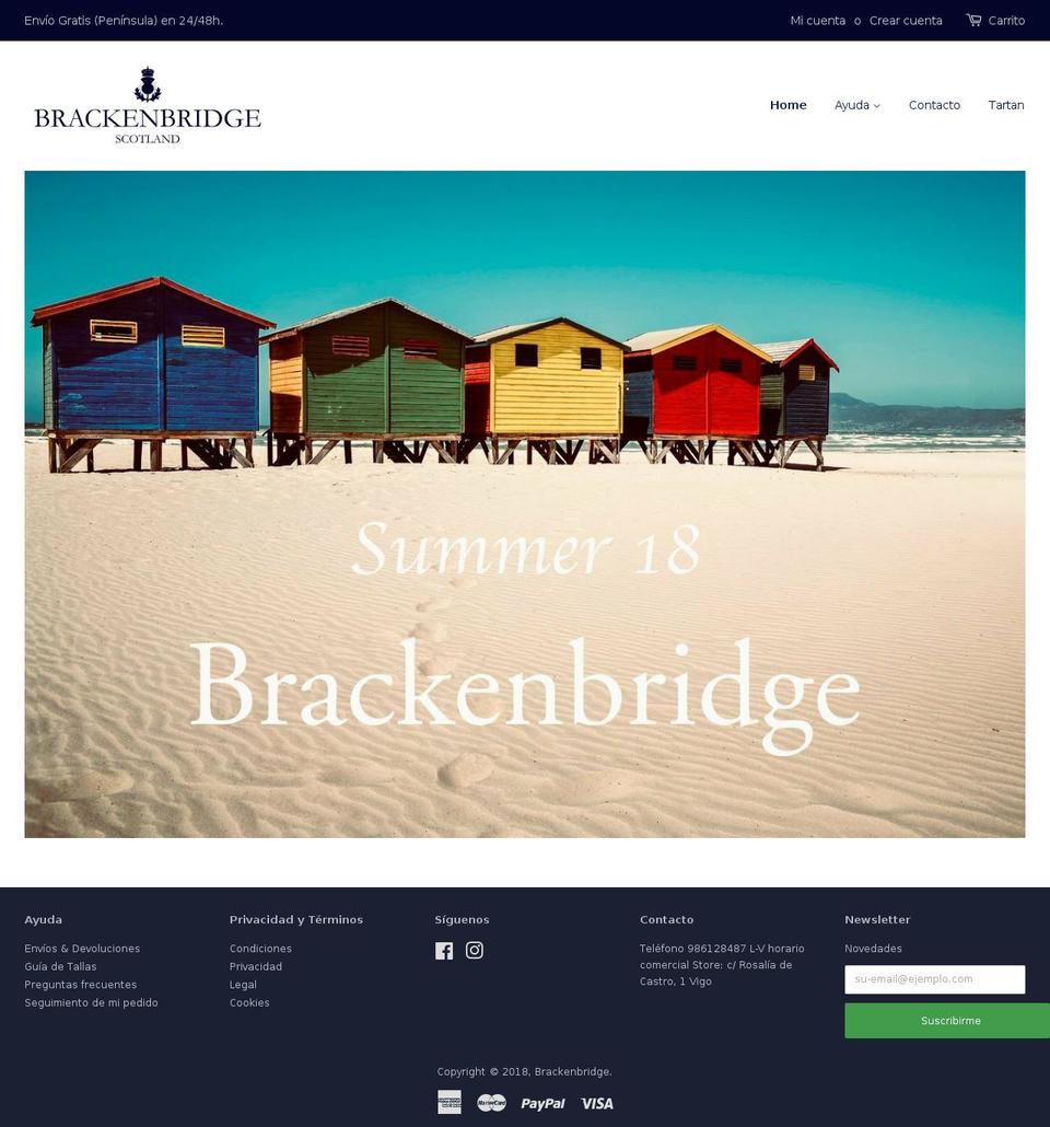 brackenbridge.com shopify website screenshot