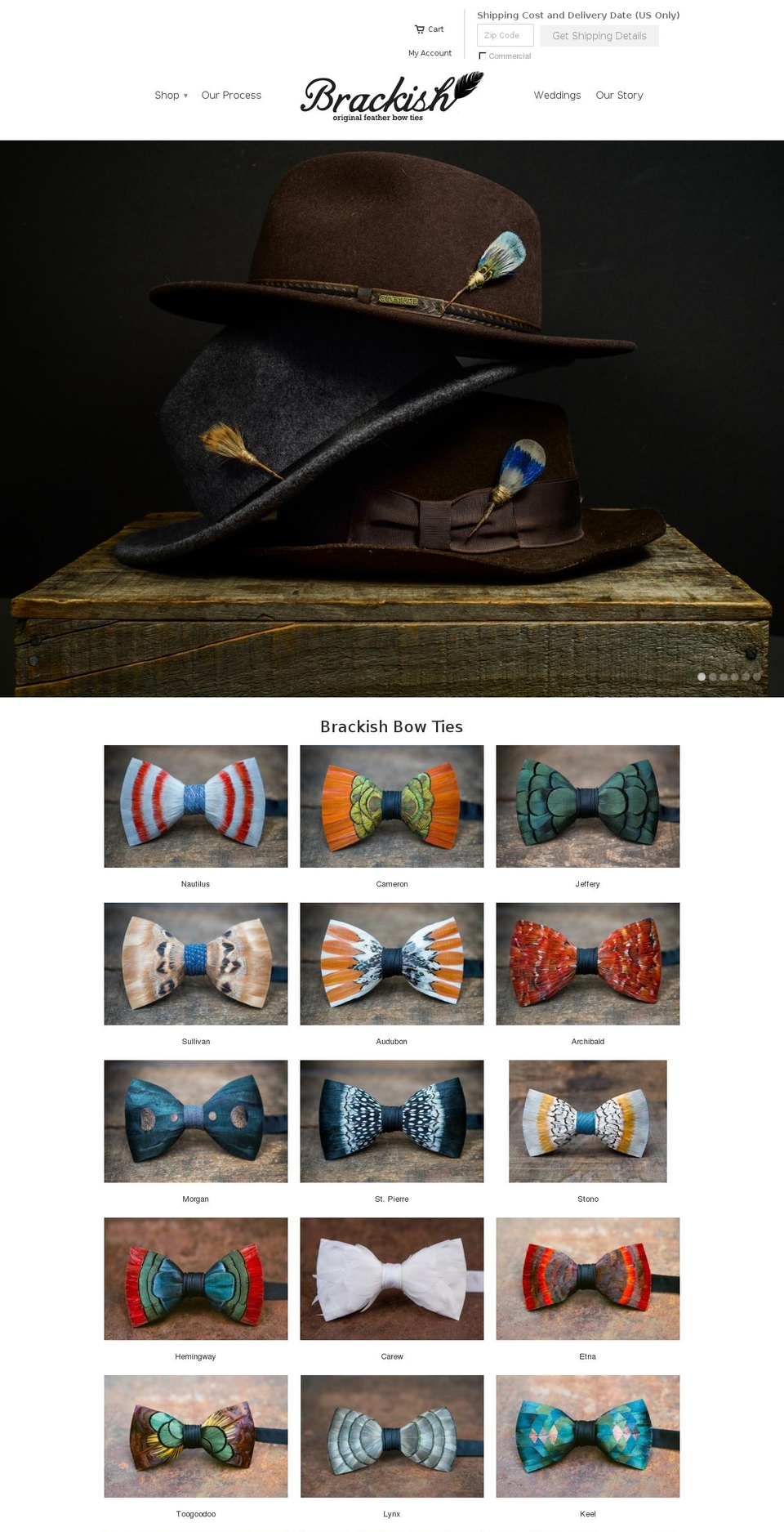 brackishbowties.com shopify website screenshot