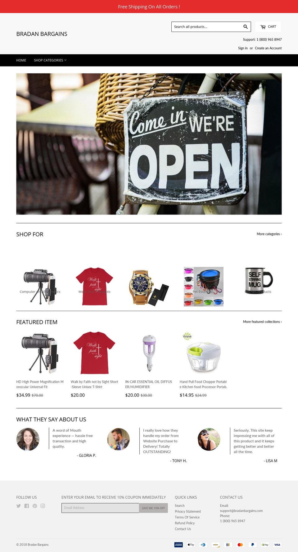 TheMMThemeAutoInstall Shopify theme site example bradanbargains.com