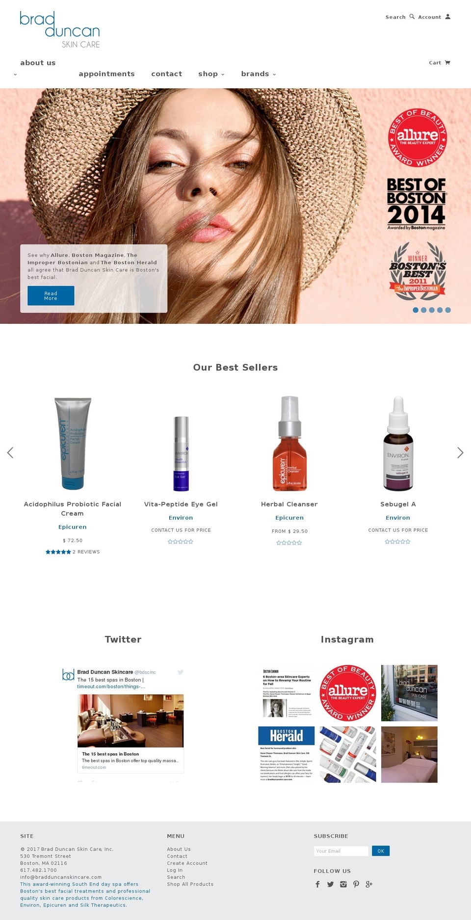 bradduncanskincare.net shopify website screenshot