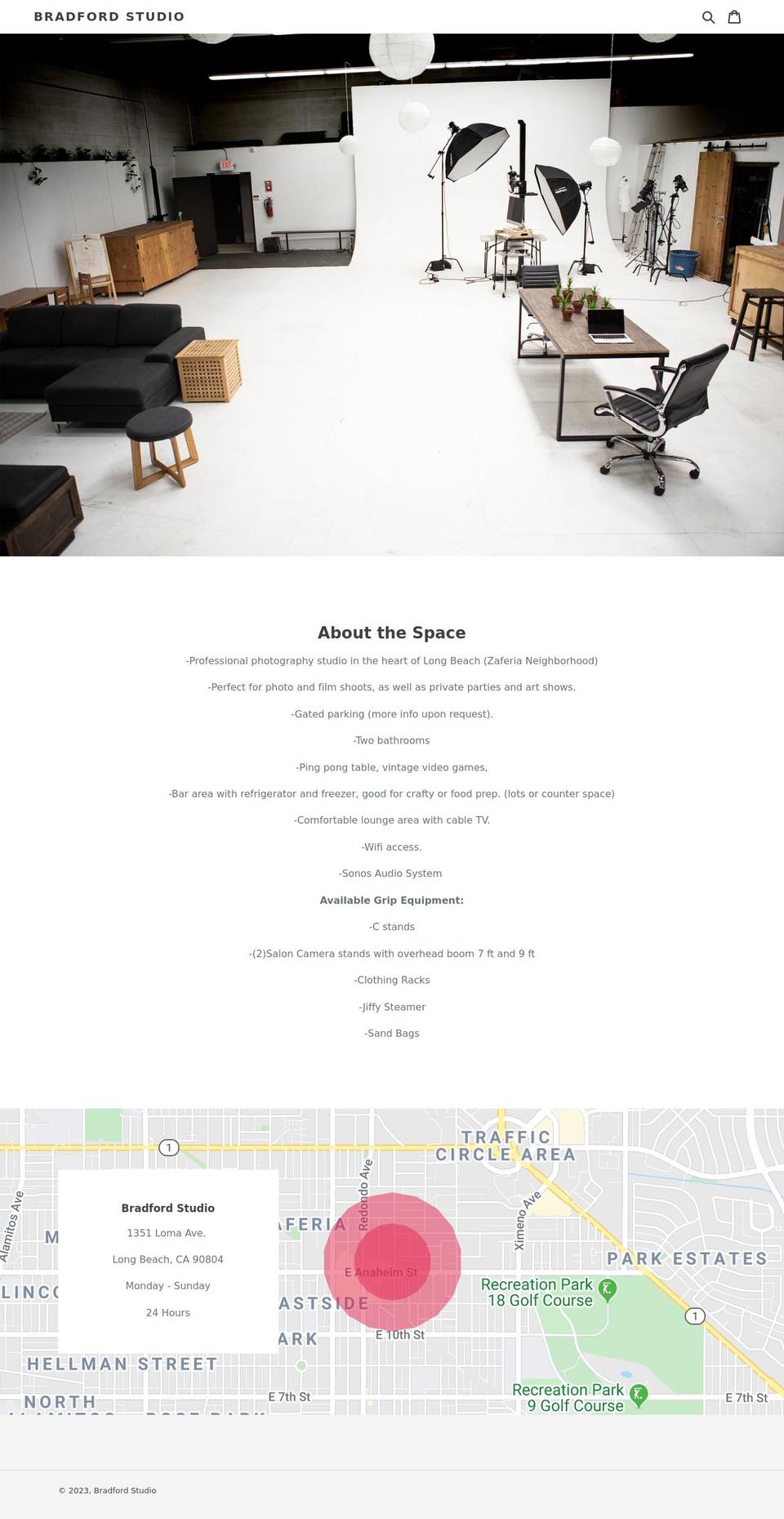 bradford-studio.com shopify website screenshot