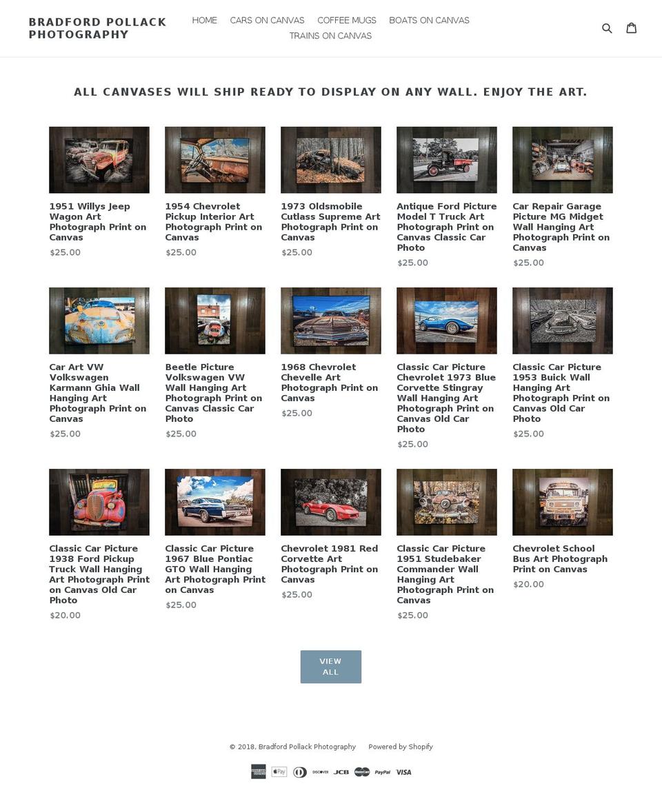 bradfordpollack.com — Shopify storefront screenshot
