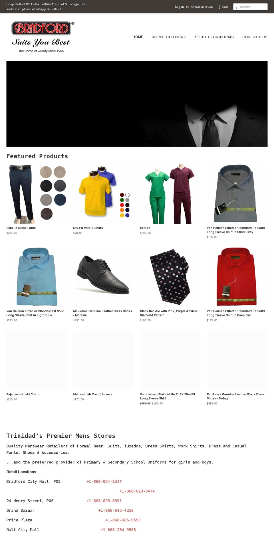 bradfordtrading.com shopify website screenshot