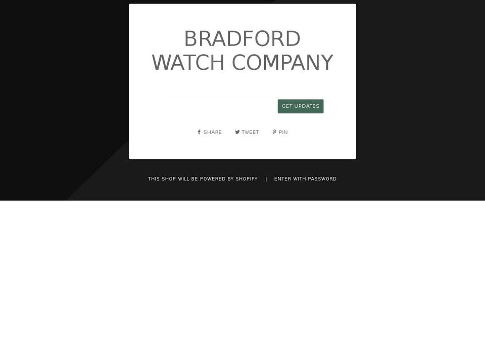 bradfordwatchco.com shopify website screenshot