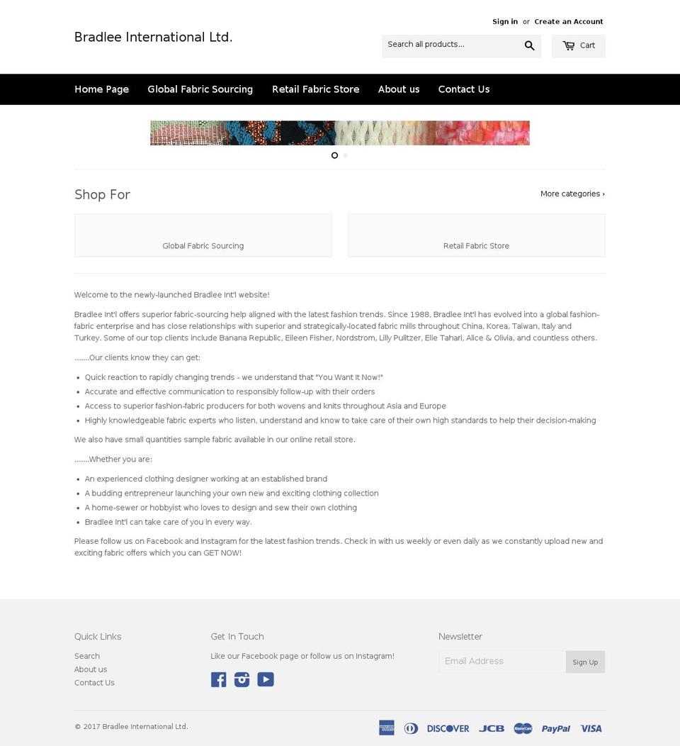 bradleeint.com shopify website screenshot